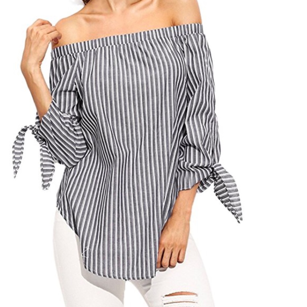 Off the shoulders 3/4 blouse